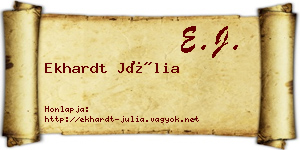 Ekhardt Júlia névjegykártya